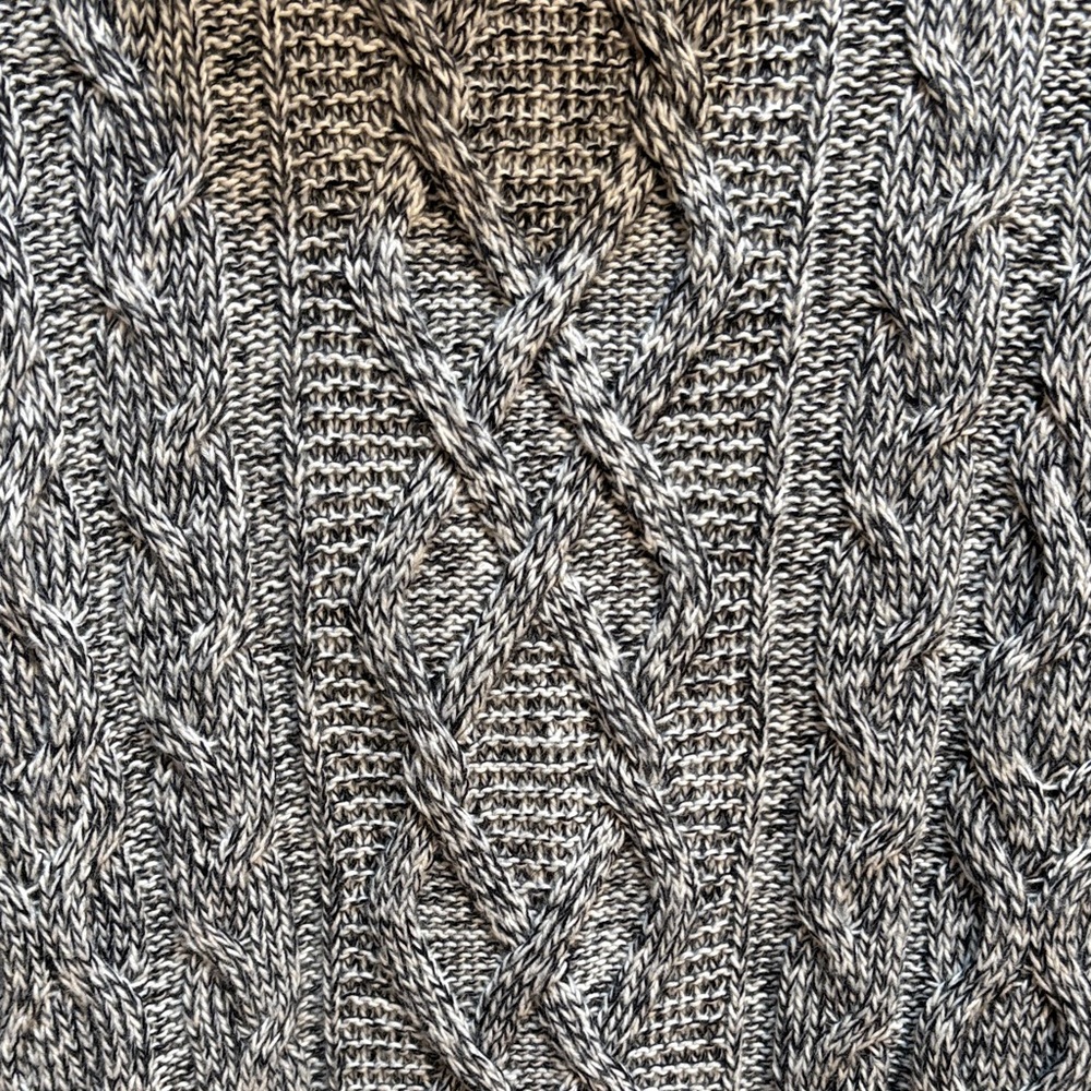 LOFT Gray Cable Knit Cowl Neck Sweater Dress - Picture 4 of 10
